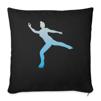 Figure Skating Figure Skating Ice Skating Gift - Sofa pillowcase 17,3'' x 17,3'' (45 x 45 cm) - black - Front