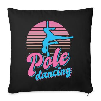 Pole Dance Dancer, Pole Dance, Pole Dancing - Sofa pillowcase 17,3'' x 17,3'' (45 x 45 cm) - black - Front