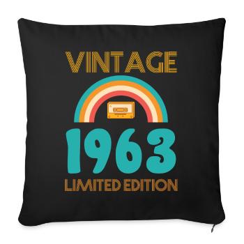 Retro Classic 1963 - Sofa pillowcase 17,3'' x 17,3'' (45 x 45 cm) - black - Front