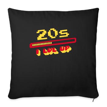 20th Birthday 20s Twenty Years Loading Bar Gaming - Sofa pillowcase 17,3'' x 17,3'' (45 x 45 cm) - black - Front