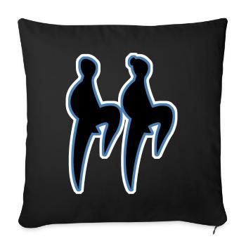 Boogie Woogie Retro Music Dancer Swing - Housse de coussin décorative 45 x 45 cm - noir - Devant