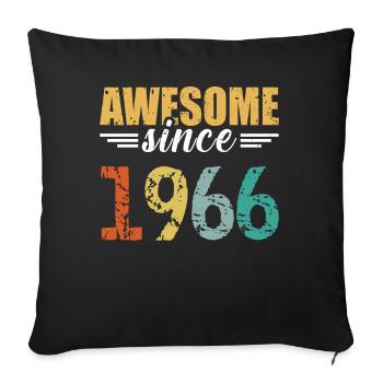 Since 1966: the definition of great! - Sofa pillowcase 17,3'' x 17,3'' (45 x 45 cm) - black - Front