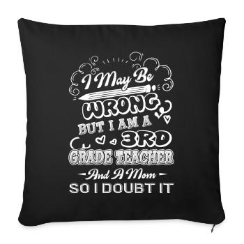 3rd Grade Teacher 3rd Grade Teacher Mom - Sofa pillowcase 17,3'' x 17,3'' (45 x 45 cm) - black - Front
