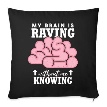 Epilepsy Funny Quote - Sofa pillowcase 17,3'' x 17,3'' (45 x 45 cm) - black - Front