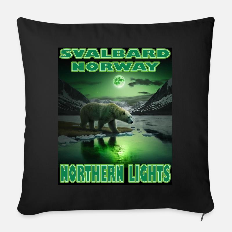 Svalbard Norwegen Spitzbergen Polar Eisbär - Sofakissenbezug 45 x 45 cm - Schwarz