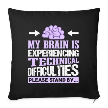 Quote Epilepsy Awareness Fighters - Sofa pillowcase 17,3'' x 17,3'' (45 x 45 cm) - black - Front