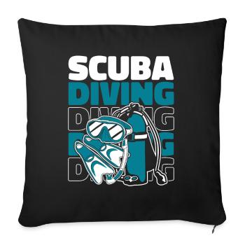 Scuba Diving Goggles Diving Mask Scuba - Sofa pillowcase 17,3'' x 17,3'' (45 x 45 cm) - black - Front