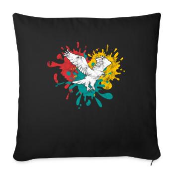 Eagle - Sofa pillowcase 17,3'' x 17,3'' (45 x 45 cm) - black - Front