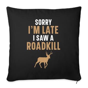 Sorry I'm late, I have a - Sofa pillowcase 17,3'' x 17,3'' (45 x 45 cm) - black - Front