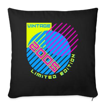 18ème Anniversaire Millésime 2005 - Housse de coussin décorative 45 x 45 cm - noir - Devant