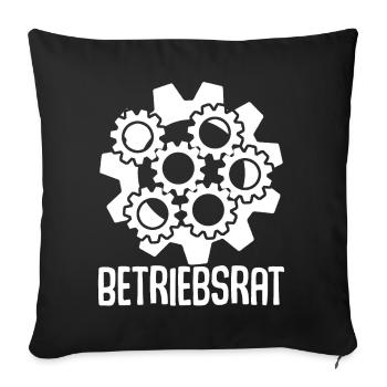 Betriebsrat - Sofakissenbezug 45 x 45 cm - Schwarz - Vorne