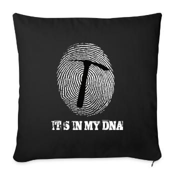 Road Construction Its In My Dna - Sofa pillowcase 17,3'' x 17,3'' (45 x 45 cm) - black - Front