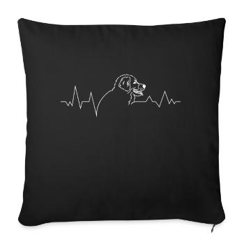 Dog breed Bernese Mountain Dog Dog Lovers - Sofa pillowcase 17,3'' x 17,3'' (45 x 45 cm) - black - Front