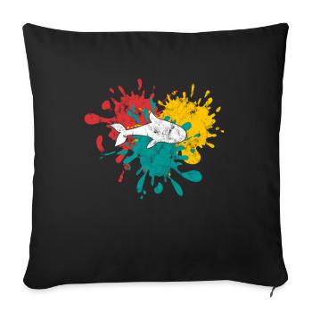 Delfin - Sofakissenbezug 45 x 45 cm - Schwarz - Vorne