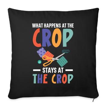 Ce qui se passe à la récolte reste à la récolte - Housse de coussin décorative 45 x 45 cm - noir - Devant