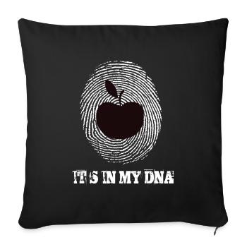 Apple Its In My Dna - Sofa pillowcase 17,3'' x 17,3'' (45 x 45 cm) - black - Front