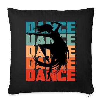 Dance Dance Dance Tanzen Retro Vintage - Sofa pillowcase 17,3'' x 17,3'' (45 x 45 cm) - black - Front