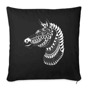 Maori Zebra Head - Sofa pillowcase 17,3'' x 17,3'' (45 x 45 cm) - black - Front