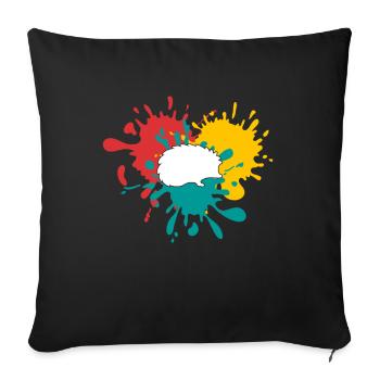 Hedgehog - Sofa pillowcase 17,3'' x 17,3'' (45 x 45 cm) - black - Front