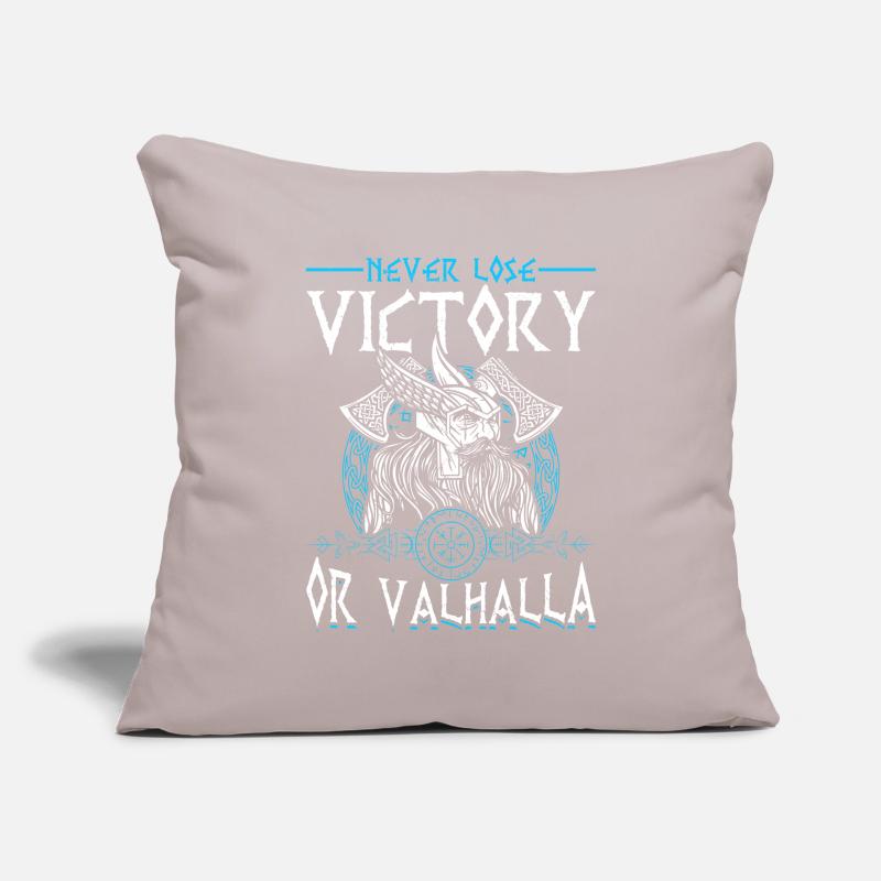 Niemals Verlieren, Sieg oder Valhalla Wikinger Sofakissenbezug 45 x 45 cm