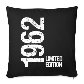 1962 Limited Edition - Sofa pillowcase 17,3'' x 17,3'' (45 x 45 cm) - black - Front