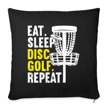 DIsc Golf Disc Golfing - Sofa pillowcase 17,3'' x 17,3'' (45 x 45 cm) - black - Front