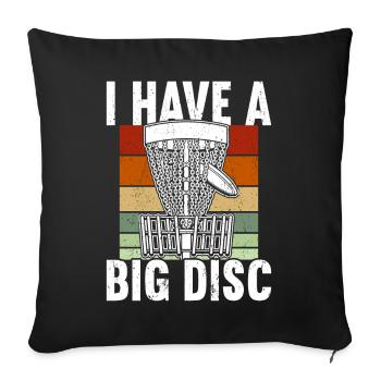 Disc Golf - Housse de coussin décorative 45 x 45 cm - noir - Devant