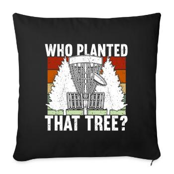 Disc Golf - Housse de coussin décorative 45 x 45 cm - noir - Devant