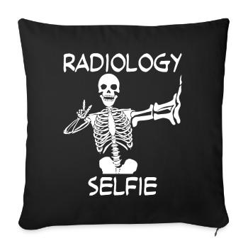 Radiology Selfie X-ray - Sofa pillowcase 17,3'' x 17,3'' (45 x 45 cm) - black - Front