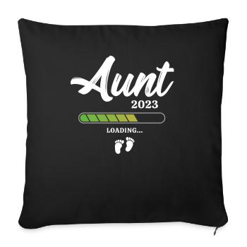 Tante Loading 2023 (Garantie du prix le plus bas) - Housse de coussin décorative 45 x 45 cm - noir - Devant