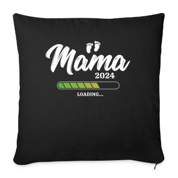Mama Loading 2024 (Garantie du prix le plus bas) - Housse de coussin décorative 45 x 45 cm - noir - Devant