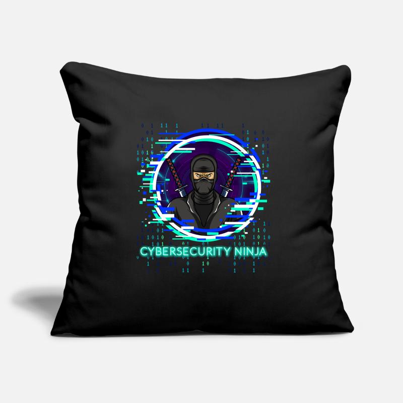 Programmeur de code ninja de cybersécurité Nerd Housse de coussin décorative 45 x 45 cm