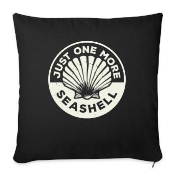 Only one mussel Mussel collector Mussels - Sofa pillowcase 17,3'' x 17,3'' (45 x 45 cm) - black - Front