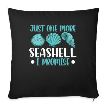 Only one more shell I promise it Mussels - Sofa pillowcase 17,3'' x 17,3'' (45 x 45 cm) - black - Front