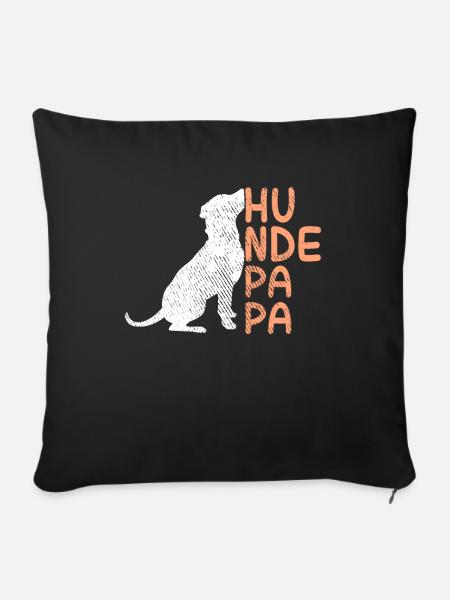 Hunde Papa - Sofakissenbezug 45 x 45 cm - Schwarz