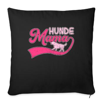 Dogs Mom - Sofa pillowcase 17,3'' x 17,3'' (45 x 45 cm) - black - Front