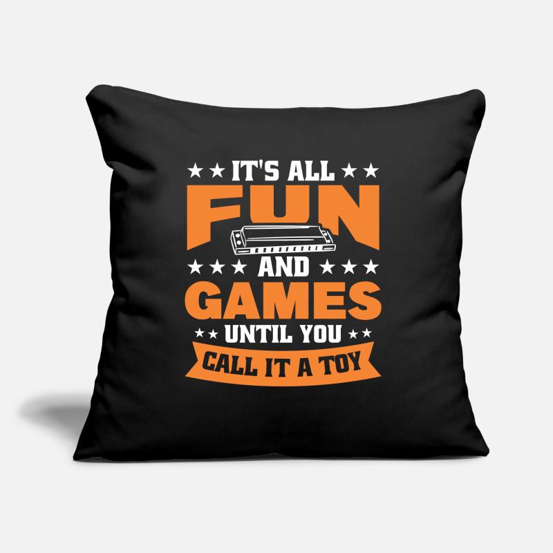 Harmonica Harmonica player Mouth organ Sofa pillowcase 17,3'' x 17,3'' (45 x 45 cm)