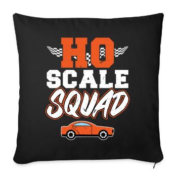 HO Scale Squad - Voiture à sous - Housse de coussin décorative 45 x 45 cm - noir - Devant