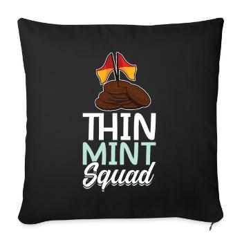 Thin Mint Squad - Cookie Scout - Sofa pillowcase 17,3'' x 17,3'' (45 x 45 cm) - black - Front