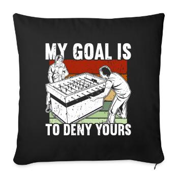 Foosball Table Football - Sofa pillowcase 17,3'' x 17,3'' (45 x 45 cm) - black - Front
