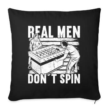 Foosball Table Football - Sofa pillowcase 17,3'' x 17,3'' (45 x 45 cm) - black - Front