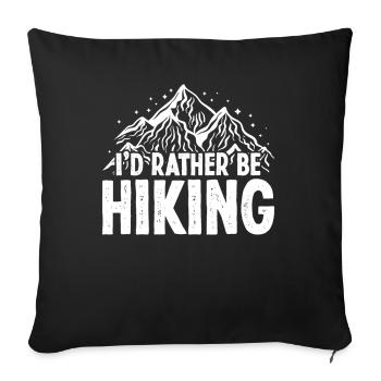 Je préfère faire de la randonnée dans - Housse de coussin décorative 45 x 45 cm - noir - Devant
