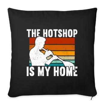 Glassblowing Glass Blowing Glassblower - Sofa pillowcase 17,3'' x 17,3'' (45 x 45 cm) - black - Front