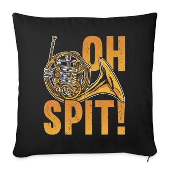 Waldhorn Brass Marching Band - Sofakissenbezug 45 x 45 cm - Schwarz - Vorne