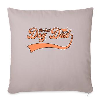 Le meilleur papa chien - Housse de coussin décorative 45 x 45 cm - taupe clair - Devant