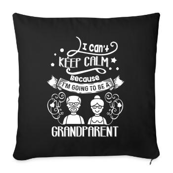 Father's Day Going To Be A Grandparent - Sofa pillowcase 17,3'' x 17,3'' (45 x 45 cm) - black - Front
