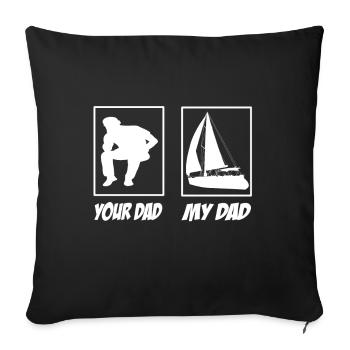 Voile - Housse de coussin décorative 45 x 45 cm - noir - Devant