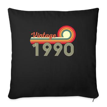 Millésime 32ème anniversaire né en 1990 - Housse de coussin décorative 45 x 45 cm - noir - Devant