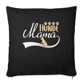 Dogs Mom - Sofa pillowcase 17,3'' x 17,3'' (45 x 45 cm) - black - Front