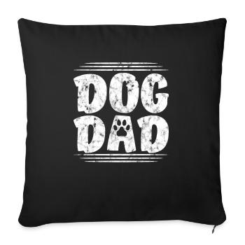 Chiens Papa - Housse de coussin décorative 45 x 45 cm - noir - Devant